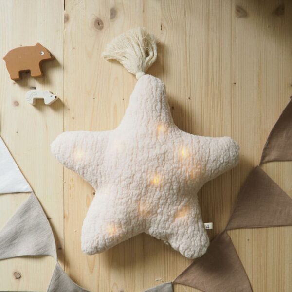 Veilleuse bébé étoile  Lin beige - Capuchon - Sundays Kids Store