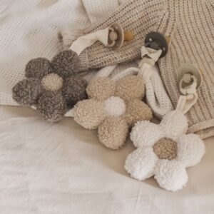 Attache tétine sherpa | Fleur - Millinoon