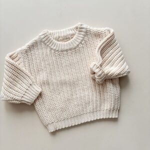 Pull bébé oversize grosse maille - 12-24 MOIS, MILK