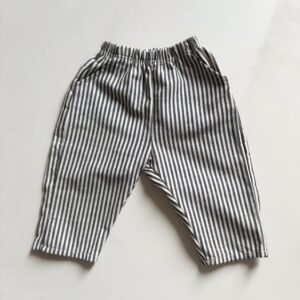 Pantalon loose rayures enfant | Noir