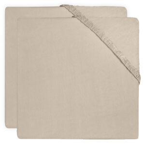 Lot de 2 draps housse lit bébé 60x120 cm | Nougat - Jollein